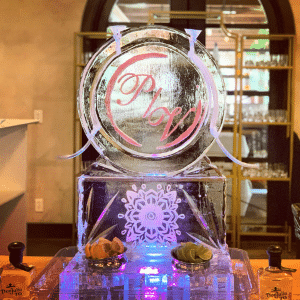 Circle on Pedestal Ice Sculpture