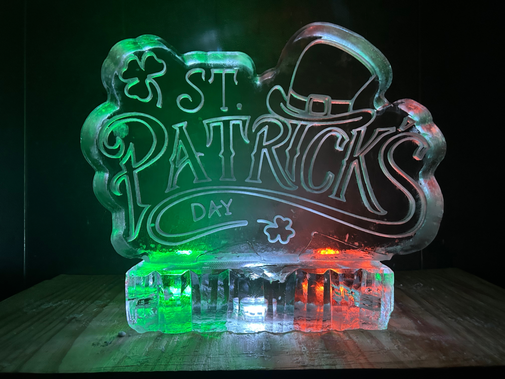 St. Patrick's Day Ice Sculpture