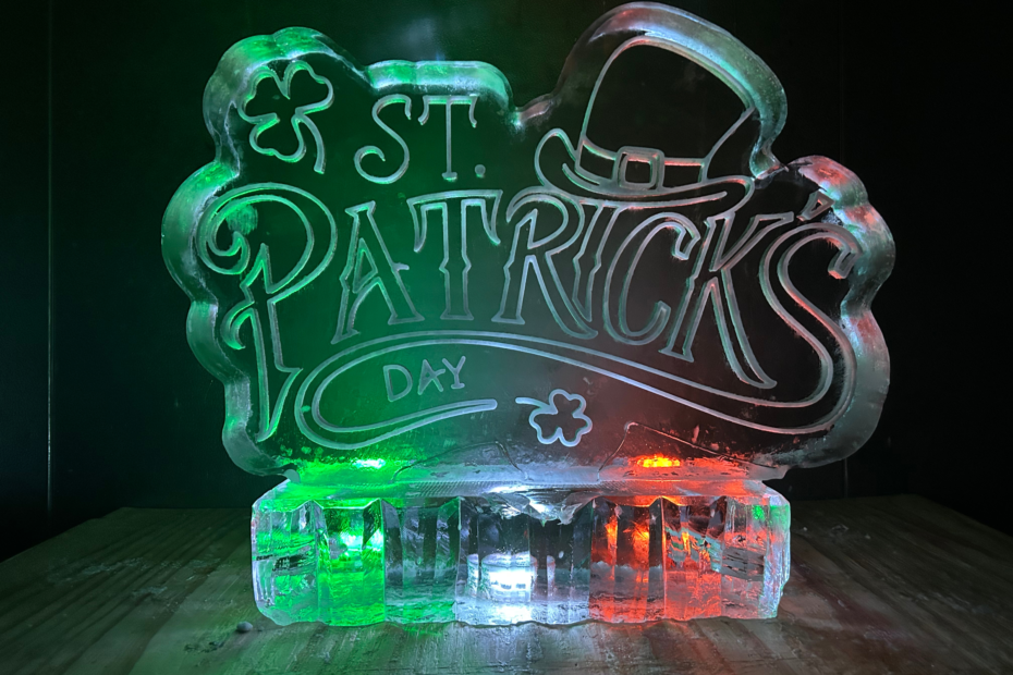 St. Patrick's Day Ice Sculpture