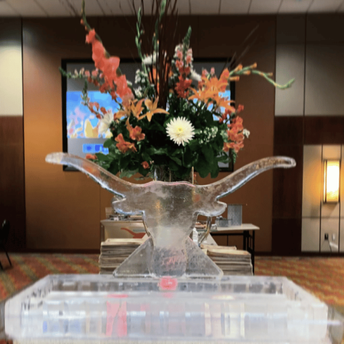 UT Longhorn Game Ice Sculpture by Full Spectrum Ice
