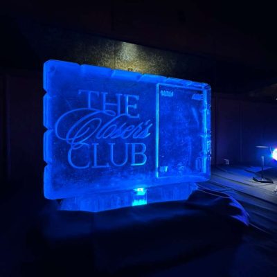the closers club sculpture blue light