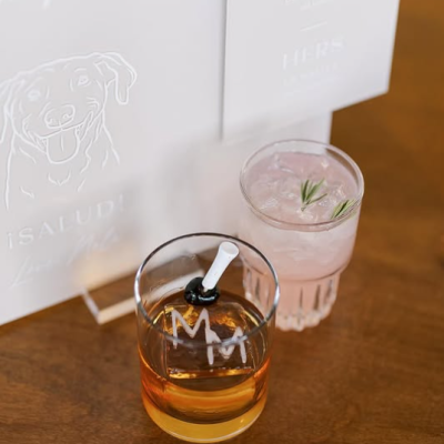 wed society monogram cubes